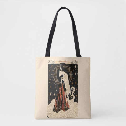 Canvas tas Steenbok Celestial Zodiac Art (Voorkant)