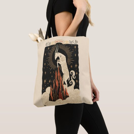 Canvas tas Steenbok Celestial Zodiac Art (Dichtbij)