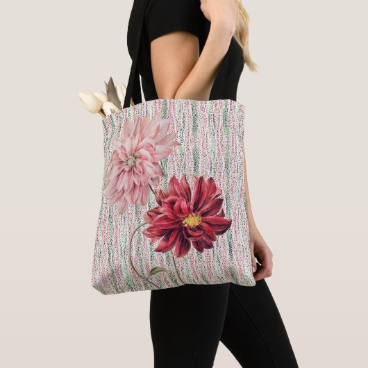 Canvas tas stijlbloemen (Dichtbij)