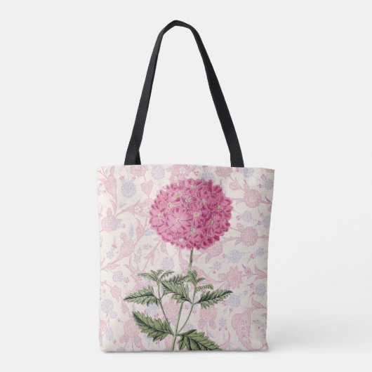 Canvas tas Stijlroze hydrangea (Achterkant)