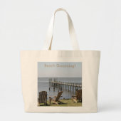 Canvas Tas, Strandtafereel - fotografie Grote Tote Bag (Voorkant)