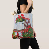 Canvas tas Summer Geraniums Totebag (Dichtbij)
