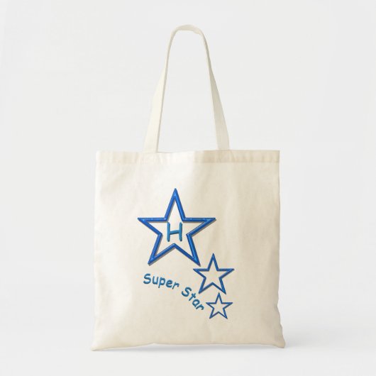 Canvas tas - Superster in blauw (Voorkant)