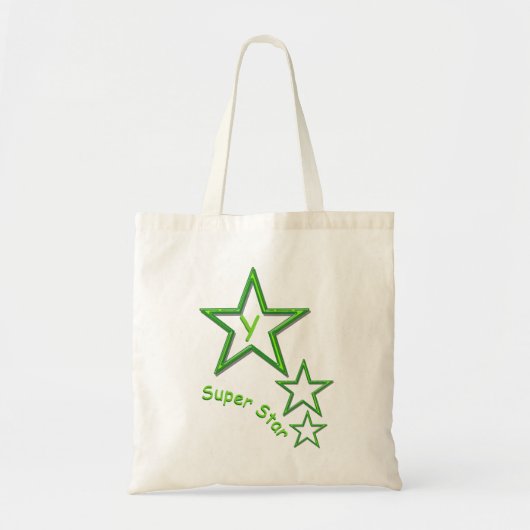 Canvas tas - Superster in groen (Voorkant)