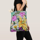 canvas tas "Sweet and Sassy Spring Bouquet" (Dichtbij)