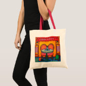 canvas tas "Tafel voor twee in Parijs" (Voorkant (product))
