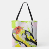 Canvas tas: Tanagers Bird of Oregon Tote Bag (Achterkant)