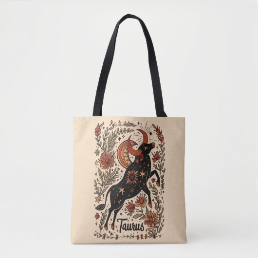 Canvas tas Taurus Hemelse Zodiac Art (Voorkant)