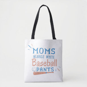 Canvas tas tegen witte honkbal