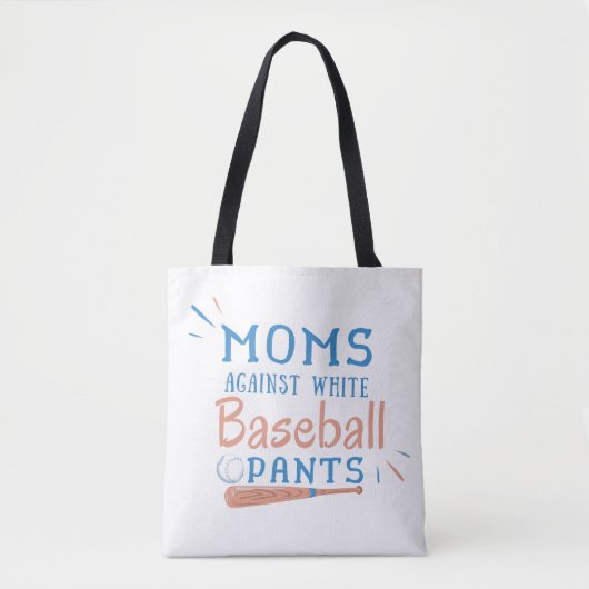 Canvas tas tegen witte honkbal (Voorkant)