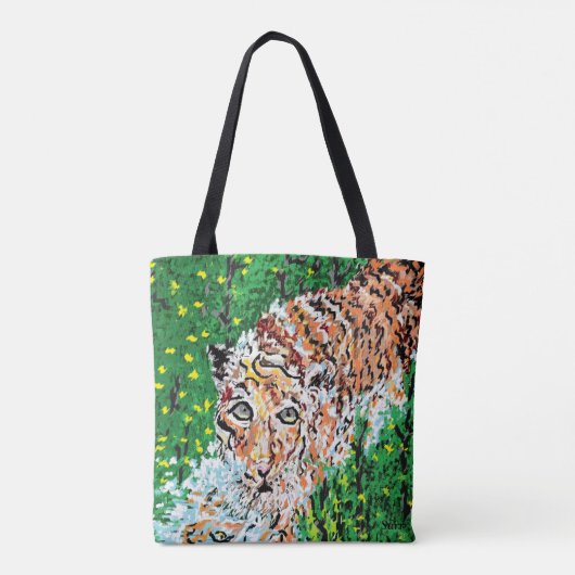Canvas tas Tiger (Achterkant)