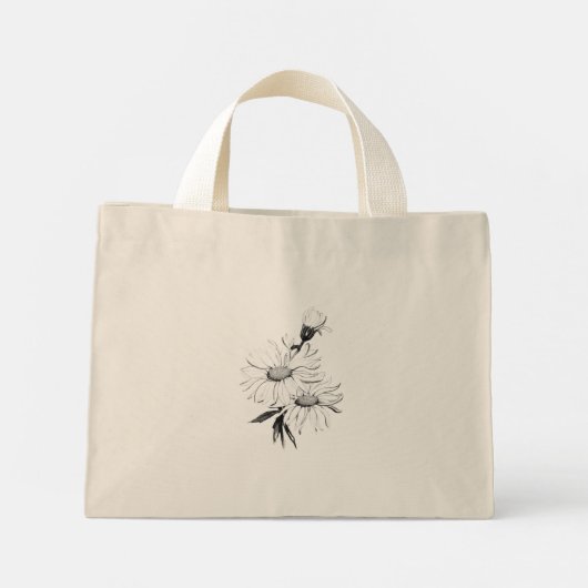 CANVAS TAS TINY STYLE COOL ECO FLOWER DESIGN (Achterkant)