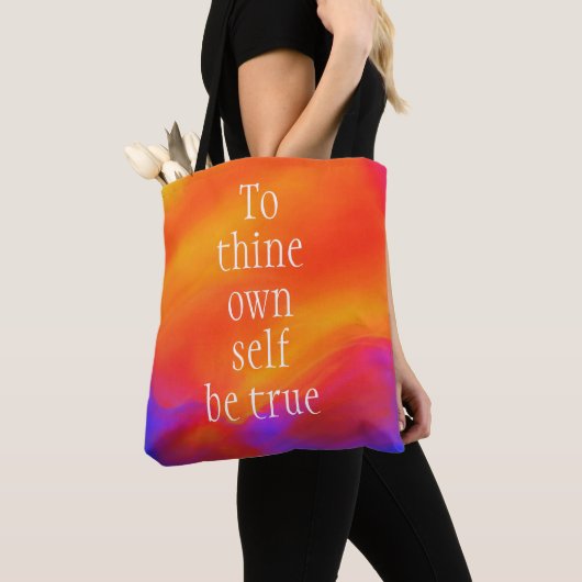 Canvas tas "To Your Own Be True" beroemd gemaakt d (Dichtbij)