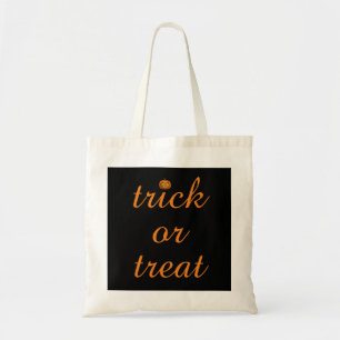 Canvas tas - Trick or treat zwart en Sinaasappel