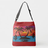 Canvas tas - Tropisch eiland (Achterkant)