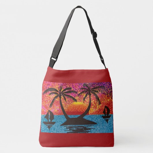 Canvas tas - Tropisch eiland (Achterkant)