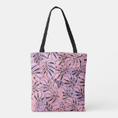 Canvas tas-Tropische bladeren Tote Bag (Achterkant)