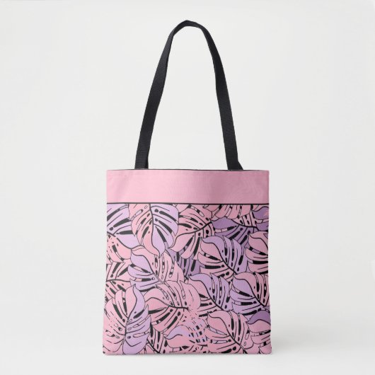 Canvas tas-Tropische bladeren Tote Bag (Voorkant)