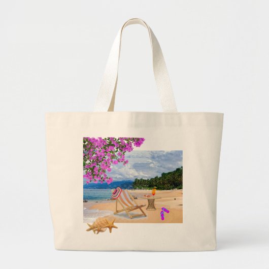 Canvas tas Tropische strand setting (Voorkant)