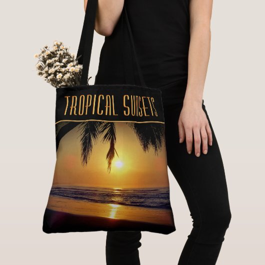 Canvas tas tropische Zonsondergangen (Dichtbij)