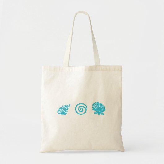 Canvas tas Turquoise Sea Shells (Voorkant)