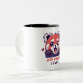 Canvas tas tweekleurige koffiemok (Voorkant links)