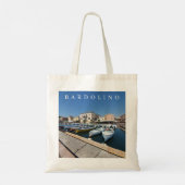 Canvas tas uitzicht van het Garda Bardolino-meer (Achterkant)