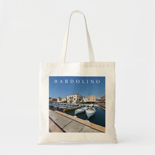 Canvas tas uitzicht van het Garda Bardolino-meer (Voorkant)