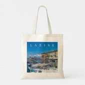 Canvas tas uitzicht van het Garda Lazise-meer (Achterkant)