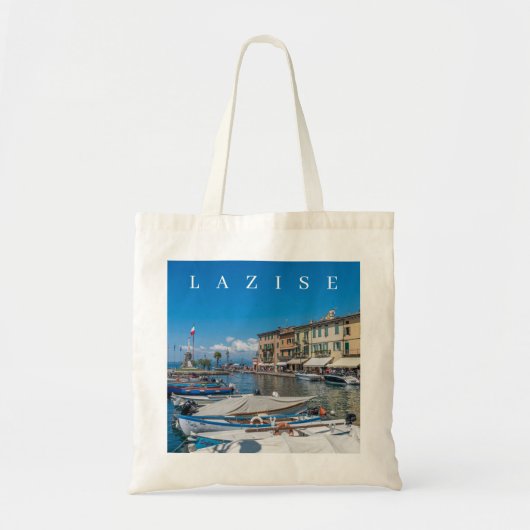 Canvas tas uitzicht van het Garda Lazise-meer (Voorkant)