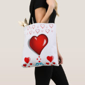 Canvas tas Valentijnsdag liefde harten (Dichtbij)