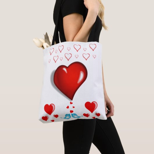 Canvas tas Valentijnsdag liefde harten (Dichtbij)