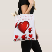 Canvas tas Valentijnsdag liefde harten (Dichtbij)