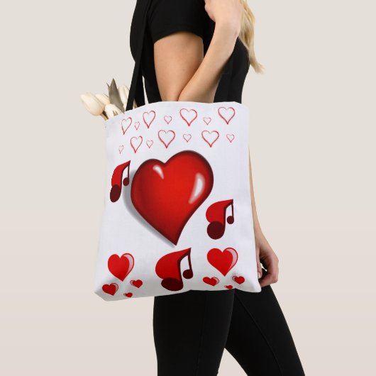 Canvas tas Valentijnsdag liefde harten (Dichtbij)