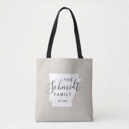 Canvas tas van Arkansas Family Monogram