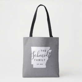 Canvas tas van Arkansas Family Monogram