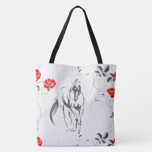 Canvas tas van Baroque Horse (Achterkant)