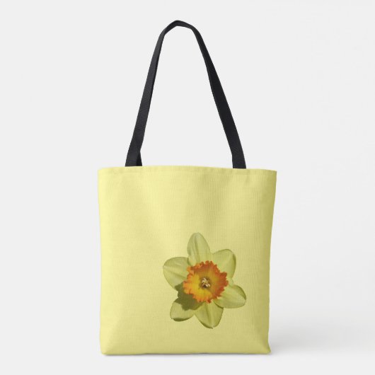 Canvas tas van Blue Patern Daffodils (Achterkant)