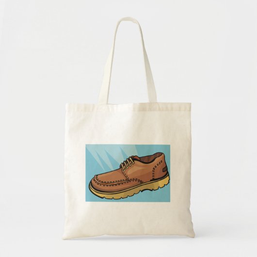 Canvas tas van bruin schoeisel (Voorkant)