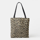 Canvas tas van bruine luipaard cheetah (Achterkant)