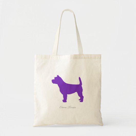 Canvas tas van Caïro Terrier (paars silhouet) (Voorkant)