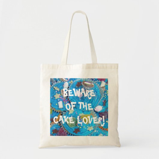 Canvas tas van de blauwe koekjesminnaar (Voorkant)