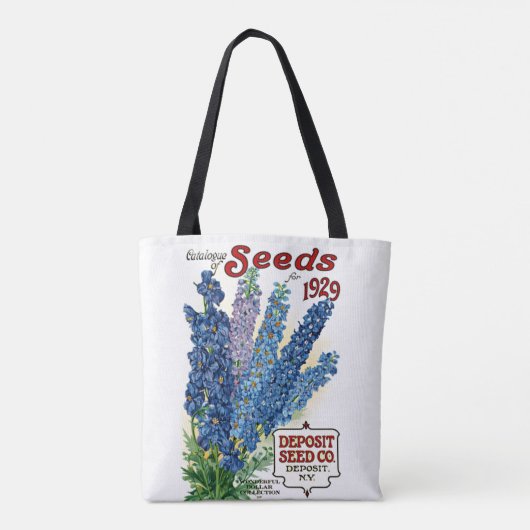 Canvas tas van de  bloem van 1929 (Achterkant)