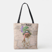 Canvas tas van de Duitse Shorthaired Pointer-piraa (Achterkant)