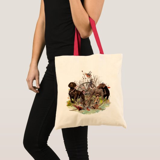 Canvas tas van de Duitse Shorthaired Pointers (SAP (Voorkant (product))