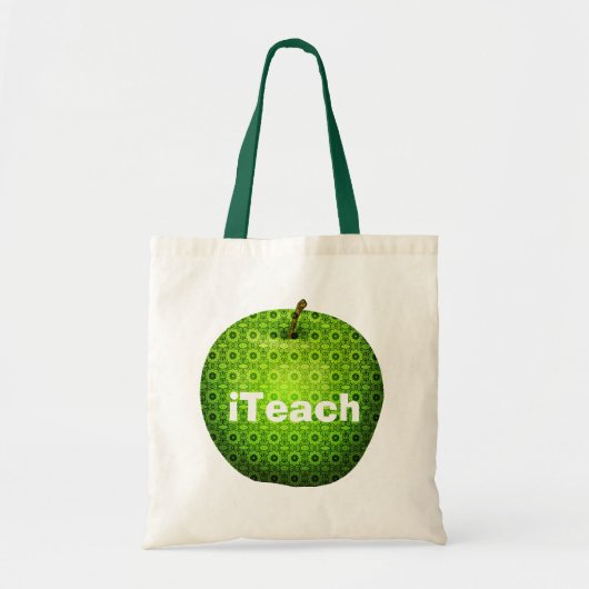 Canvas tas van de groene Apple-leraar (Voorkant)