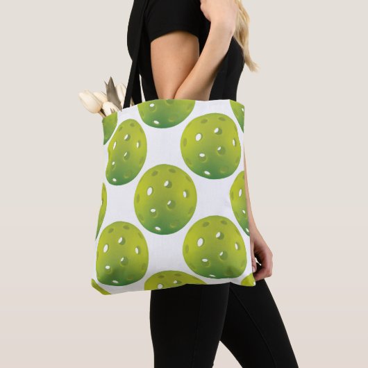 Canvas tas van de Groene Pickleballen (Dichtbij)