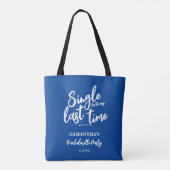 Canvas tas van de minimalistische Blue Bachelorett (Achterkant)