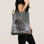 Canvas tas van de noordelijke Pygmy Owl (Dichtbij)