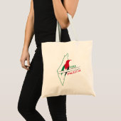 Canvas tas van de Palestijnse vogelkaart (Voorkant (product))
